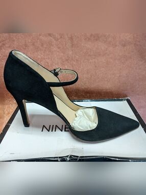 Nine West Jennelle Women's Dress Sandals - Black Suede - NEW